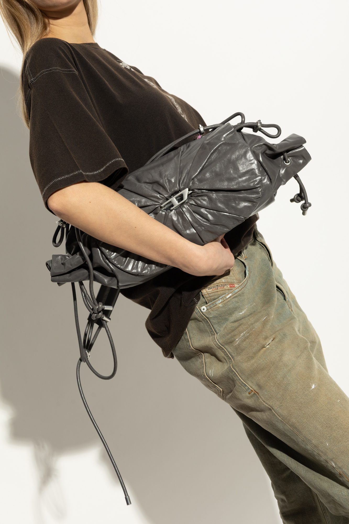 Grey Shoulder bag SCRUNCH-D Diesel - Vitkac AS